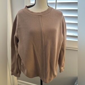 Varley Casual Tan Pullover Sweater